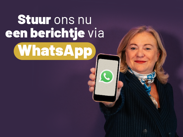 Stuur ons nu een berichtje via WhatsApp